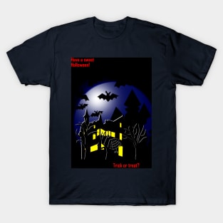 Halloween. Scary house at night T-Shirt